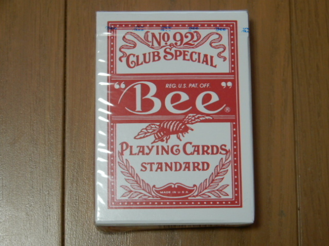 ●未使用未開封 ビートランプ-赤- Bee PLAYING CAEDs フチなしデック ポーカーPOKER カードマジック/カジノ/セカンドディール