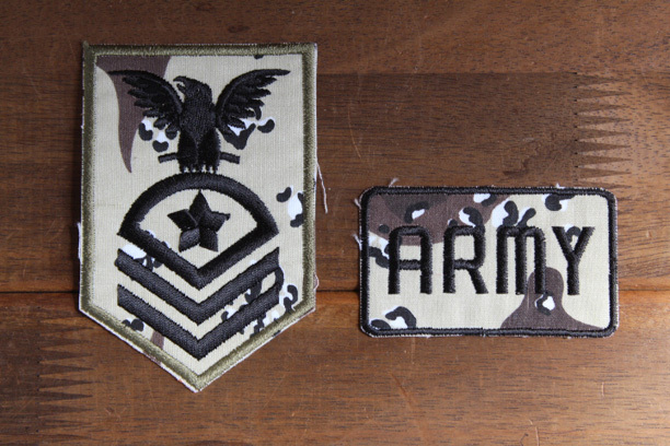 USA【ワッペン ２種 ARMY】迷彩 パッチ 刺繍 ミリタリー b