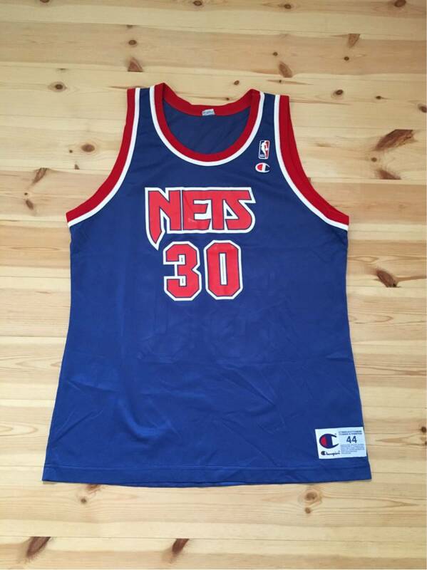 Champion チャンピオン New Jersey NETS ニュージャージー・ネッツ 現Brooklyn NETS ブルックリン・ネッツ No.30 KITTLES サイズ44