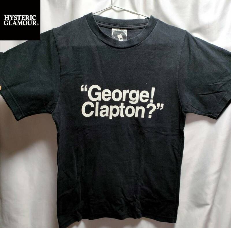 HYSTERIC GLAMOUR GOOD 'N HYSTERIC GEORGE! CLAPTON?”Tシャツ 黒