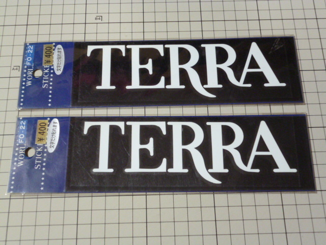 TERRA ステッカー 2枚(切り文字/白/162×49mm) テラ