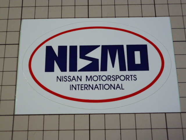 純正品 旧ロゴ NISMO NISSAN MOTOR SPORTS INTERNATIONAL ステッカー (103×64mm) 日産 NISSAN ニッサン モータースポーツ ニスモ