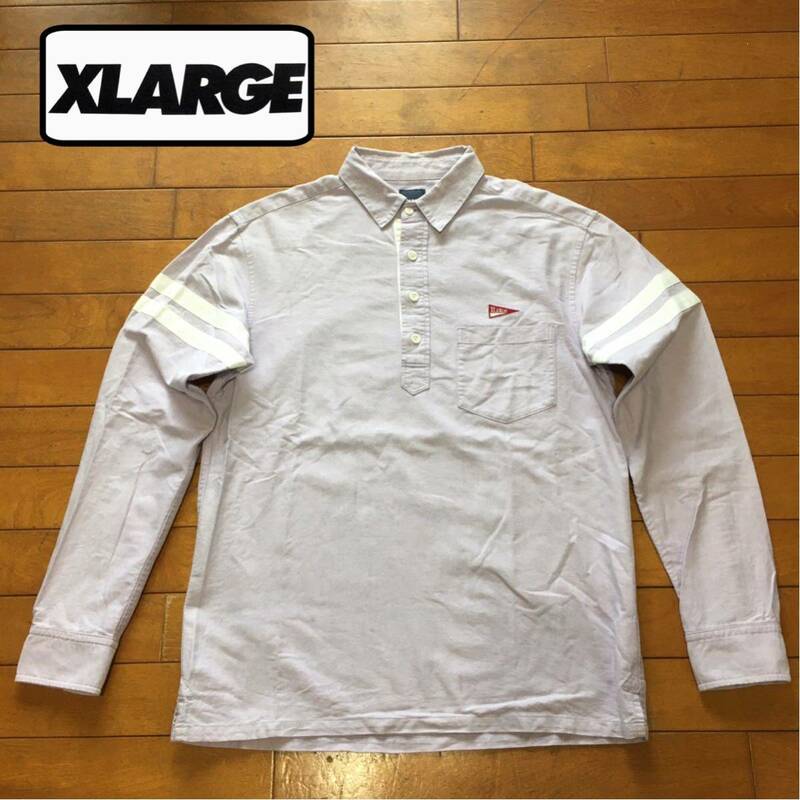 ★【 XLARGE 】★ オックス プルオーバー ロングスリーブシャツ★サイズM★ i-612