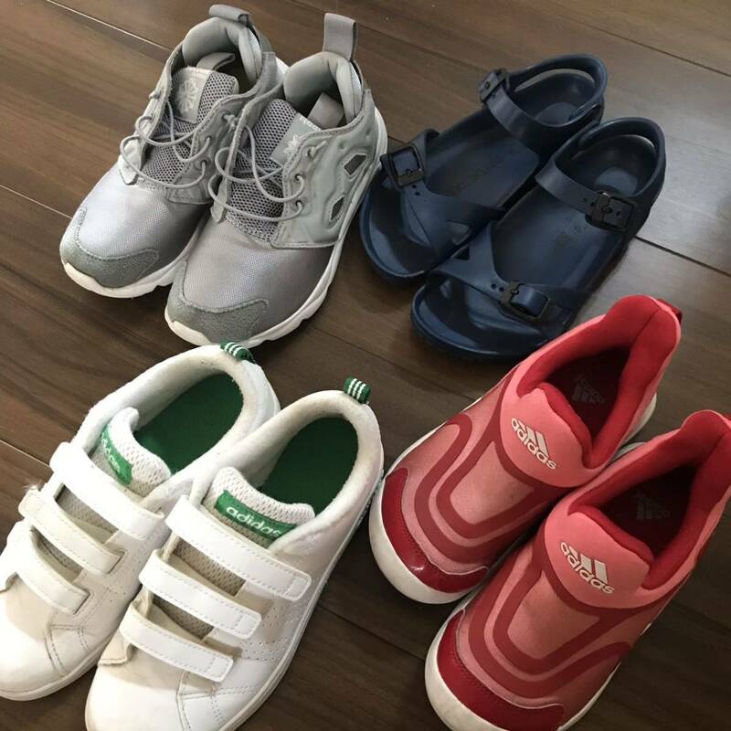 キッズ　スニーカー　サンダル　4足セット　adidas Reebok BIRKENSTOCK