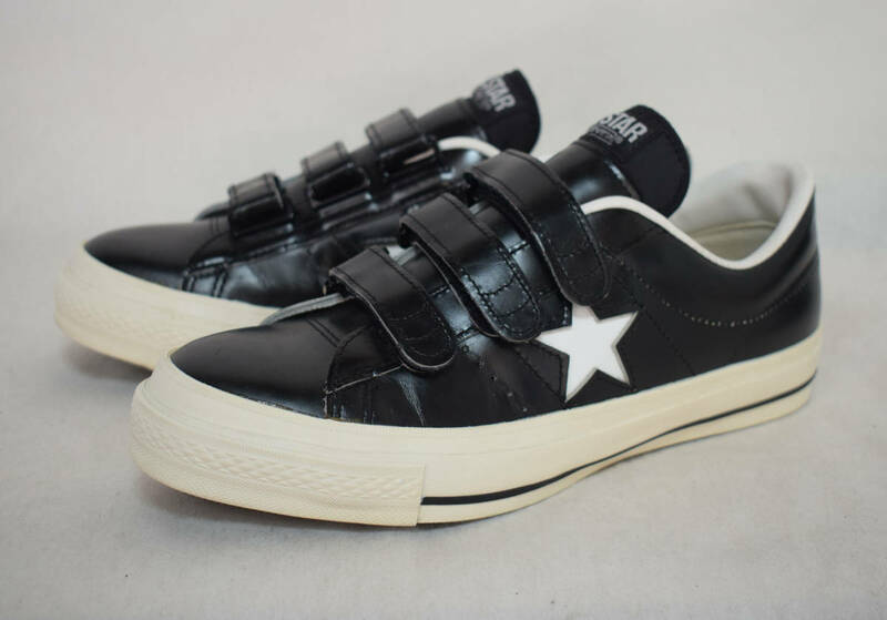 日本製 CONVERSE ONE STAR V3 ワンスター ベルクロ 黒/白 US7 25.5㎝