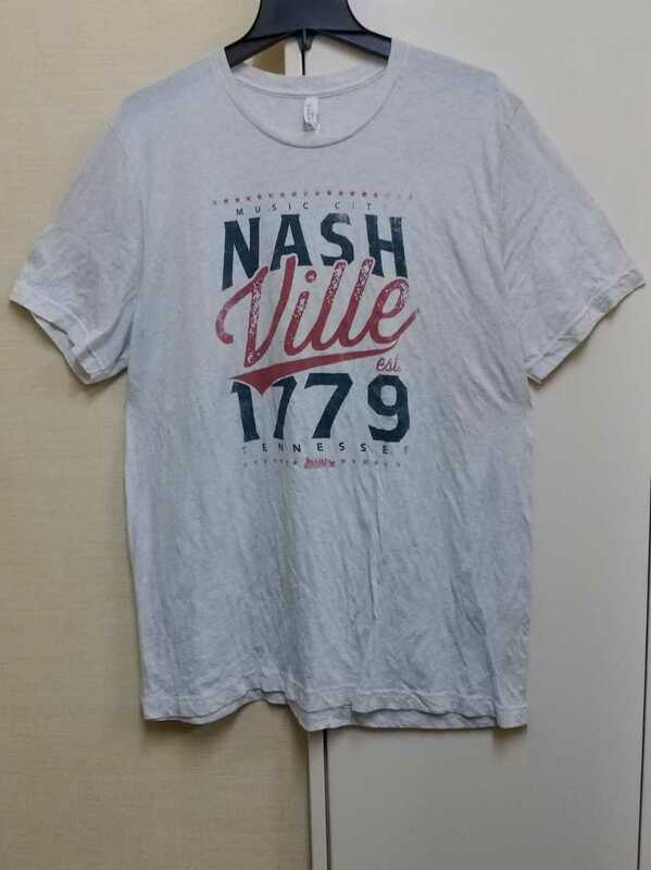 [送料無料](q12c5)2XLナッシュビル1779Nashville地名usaアメリカ輸入古着半袖プリントTシャツオーバーサイズゆるだぼ