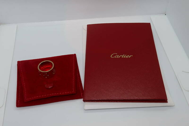 ■□Cartier カルティエ K18YG/750 エクストラ ラージ ワイド ラブ リング ♯46□■