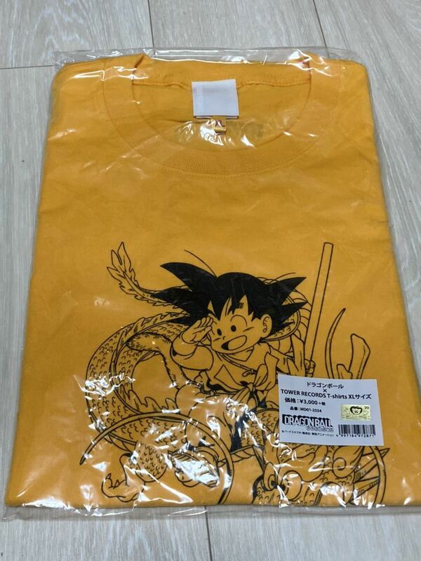 【2016年/デッドストック】新品 ドラゴンボール × TOWER RECORDS tシャツ XLサイズ タワレコ 鳥山明 コラボ フェス バンドt/フジロック