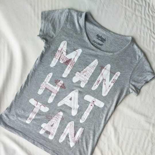 【おすすめ】 マンハッタン ★ ニューヨーク Tシャツ 半袖 ロゴTシャツ 半袖Tシャツ レディース 海外購入