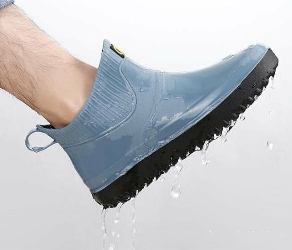 cjx750★メンズ レインブーツ レインシューズ 雨靴 ショット丈 通勤 通学 水作業靴 雨雪対策 防滑 柔らか