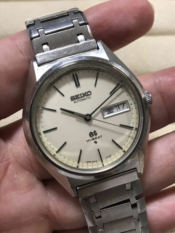 SEIKO グランドセイコー ハイビート　56GS 5646-7010 オリジナルベルト　純正ベルト　デイデイト　メンズ腕時計　自動巻き　稼働中