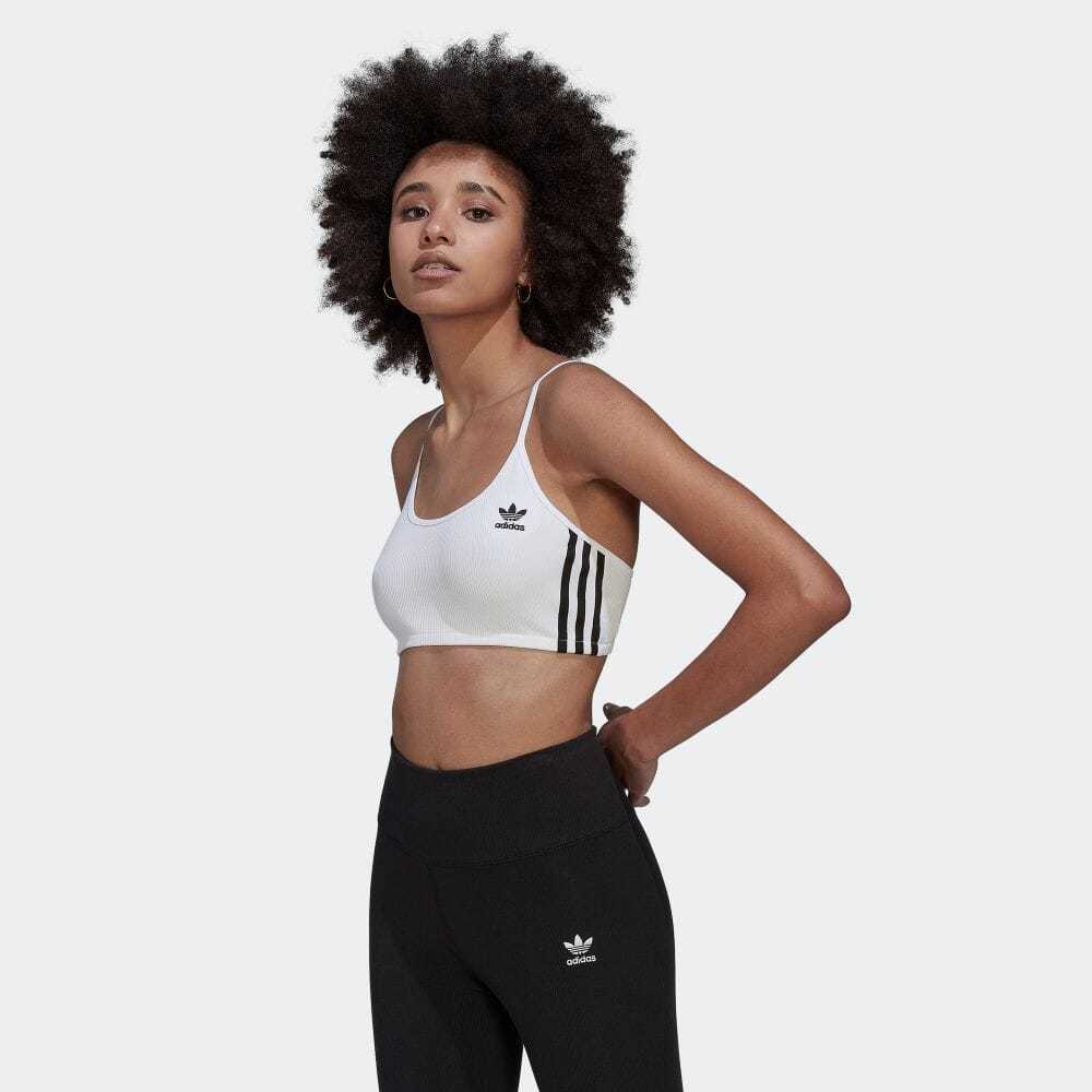 アディダスオリジナルス アディカラー クラシックス ブラトップ ダンス レディース WOMEN ADICOLOR CLASSICS BRA TOP HM2101 WHITE L