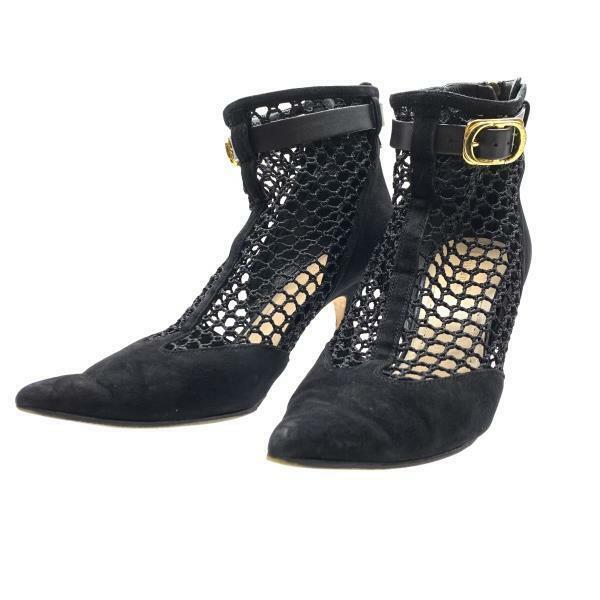 Dior ディオール ショートブーツ ブーティー サイズ37 （約24cm） 黒 ブラック ピンヒール パンプス 靴 レディース 管理RY21004595