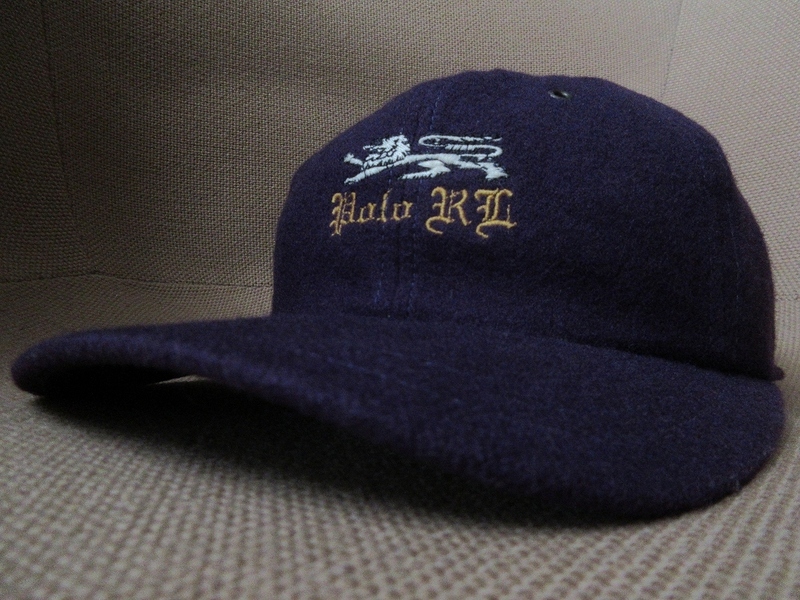 90's 00's POLO RALPH LAUREN ライオン RL 刺繍 ウール 混合 ベースボール キャップ L パープル系 ポロ ラルフローレン Lion 帽子CAPハット