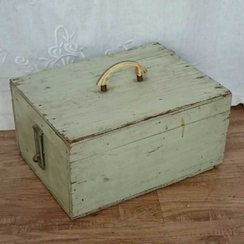 アンティーク 道具箱 シャビー ツールボックス 木箱 木製 ブロカント シャビーシック