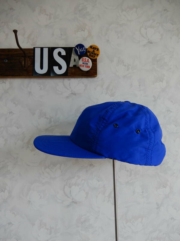 美品！エルエルビーンビンテージナイロンキャップＵＳＡ製アメリカ米国オールド古着８０年代青ブルーヴィンテージ帽子ＬＬＢＥＡＮ