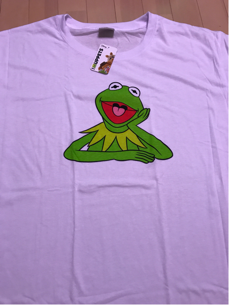 新品 カーミット Kermit the frog ビッグサイズ 半袖 tシャツ マペット セサミストリート ワンピース ワイド ビッグT 男女兼用