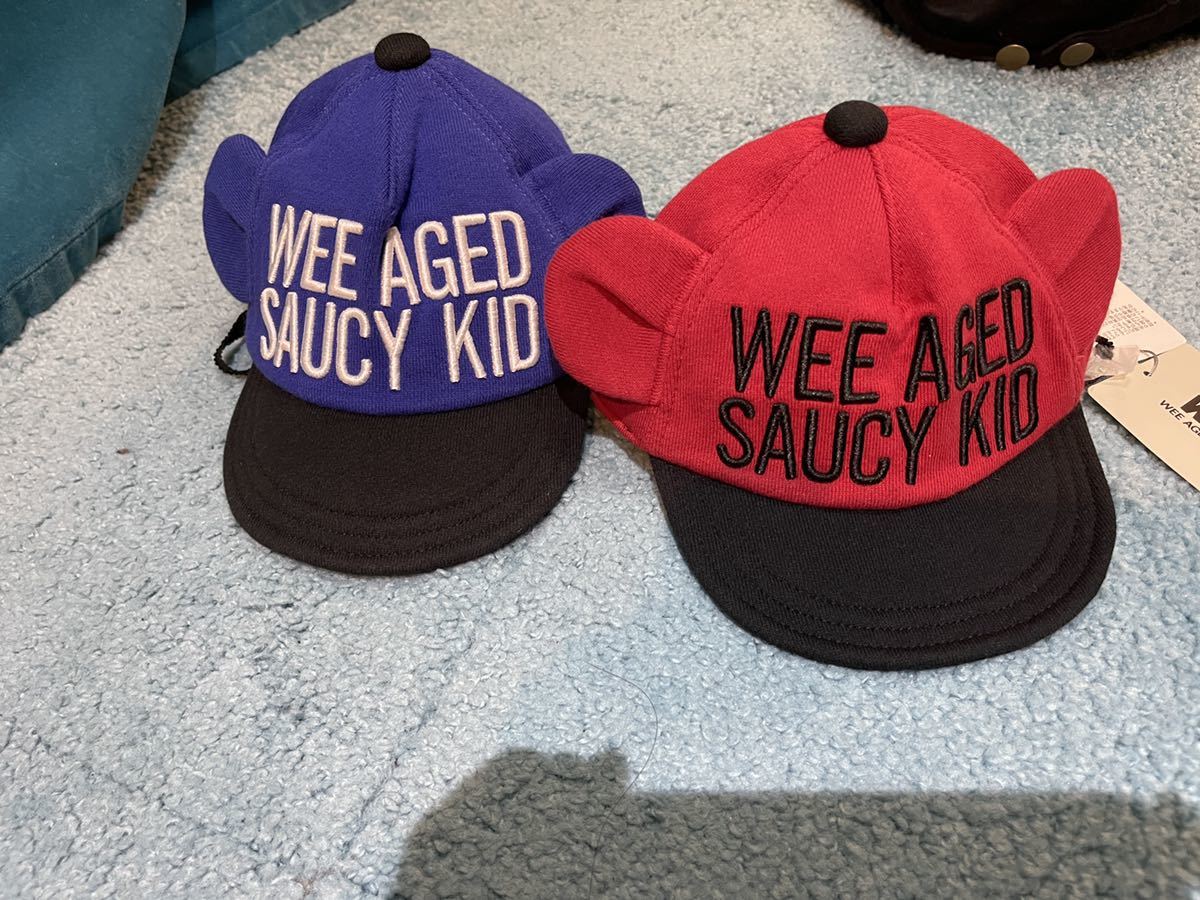 bebe アウトレット　ベビーキャップ　青　46〜48センチ　