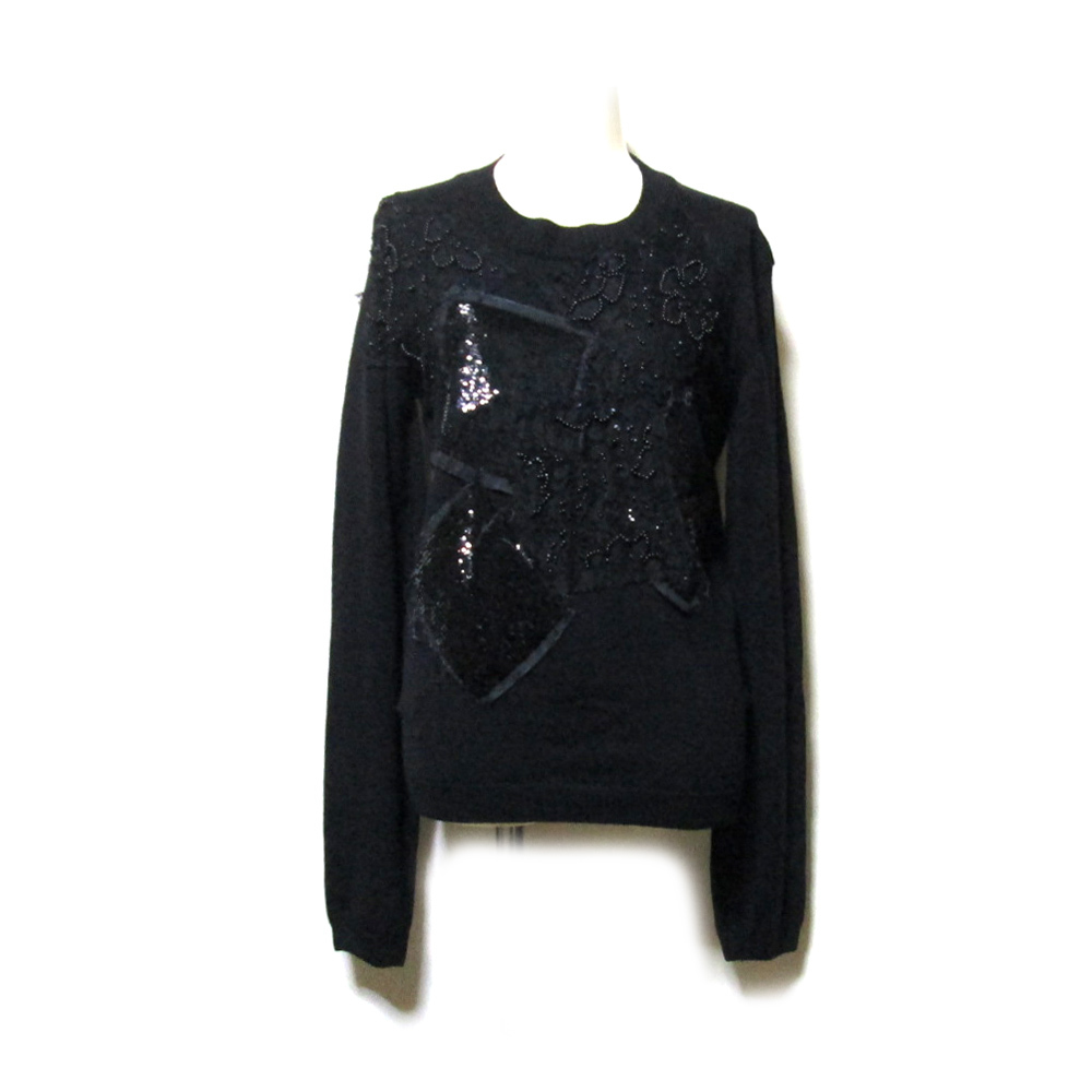 JUNYA WATANABE COMME des GARCONS　ジュンヤワタナベ コムデギャルソン　2002 クラッシュ宝飾ニットセーター 127402-q
