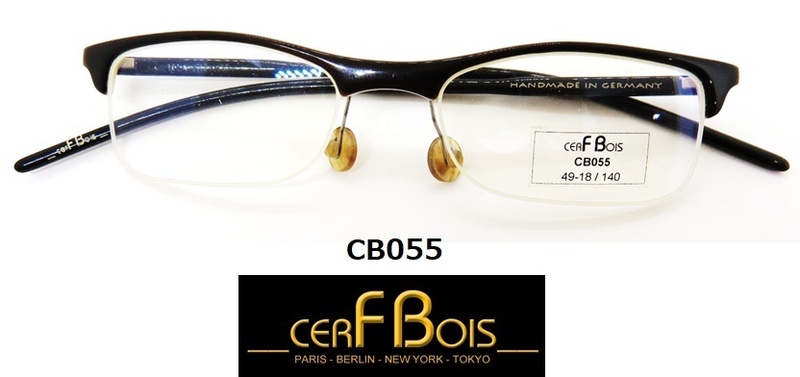 CB055【CERF BOISセル・ボア】ドイツ製　高級メガネフレーム ブラックホワイト おしゃれメガネ　ユニセックス　スタイリッシュ 新品 豪華
