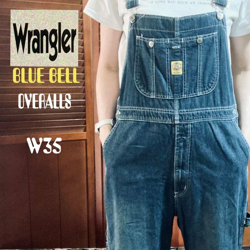 Wrangler BLUE BLUE ラングラー オーバーオール サロペット Fサイズ 5536