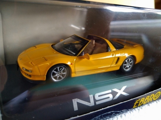 エブロ 1/43 HONDA NSX－T (イエロー)