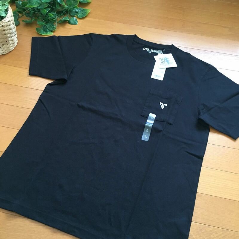【新品即決】ユニクロ×ファイナルファンタジー10半袖Tシャツ Lサイズ　ブラック　final fantasy Ⅹ