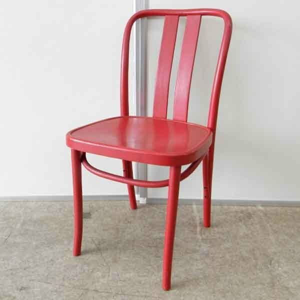 ZPM Radomsko社製 ウッドチェア 曲げ木 赤 ポーランド ヴィンテージ レトロ 椅子 札幌 西区 西野
