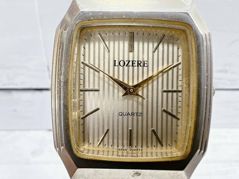 ロゼール LOZERE QUARTZ G-004 3針 アナログ クォーツ 腕時計 メンズ ステンレス 稼働品 used　【2624