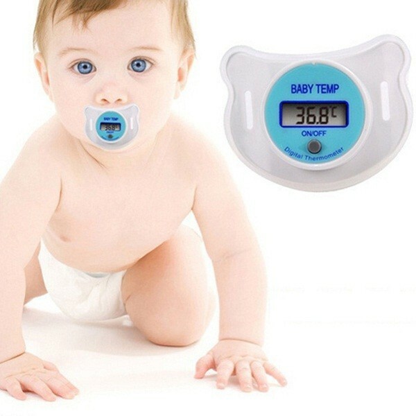 新品】 赤ちゃん おしゃぶり型 体温計 液晶デジタル （ピンク）