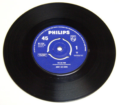 45rpm/ I'm On Fire - Jerry Lee Lewis - Bread And Butter Man / 60s,ロカビリー,Killer,Philips BF 1324,イギリス盤,UK 1964