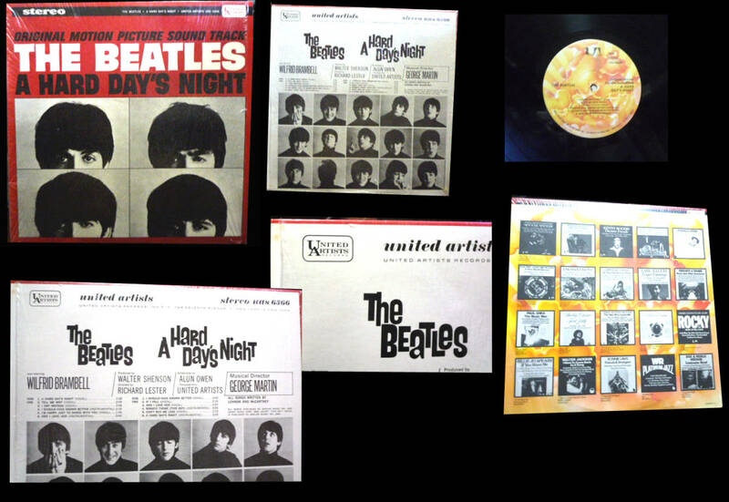 ●Beatles　LPレコード　A HARD DAY'S NIGHT UNITED ARTSTS