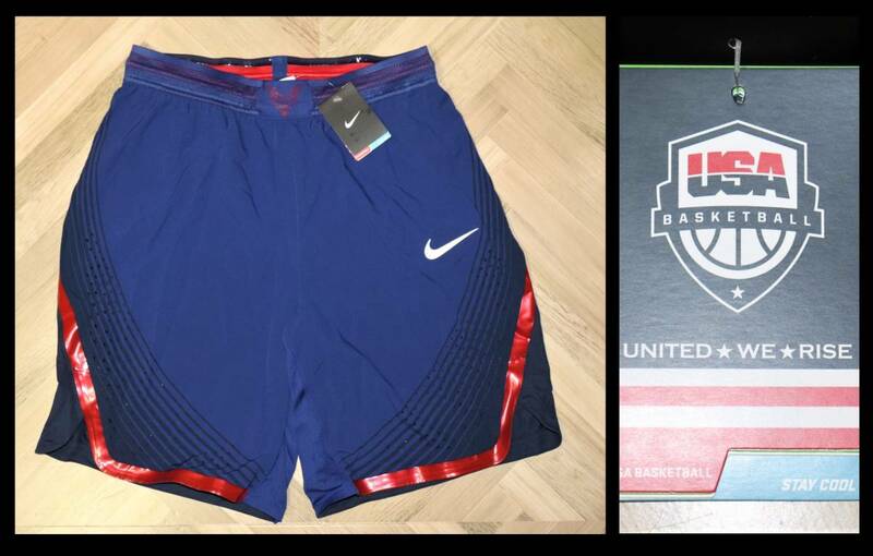 送料無料 特価即決【未使用】 NIKE ★ リオ オリンピックモデル USA代表 VAPOR USAB AUTH SHORT (XL/US) ★ ナイキ オーセンティック 