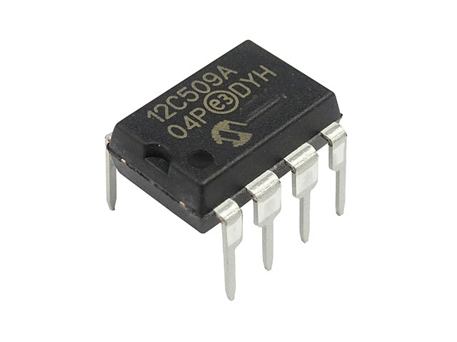 マイクロチップ ＰＩＣマイコン　ＰＩＣ１２Ｃ５０９Ａ－０４／Ｐ プログラム入門に最適 12C509A PIC CPU 電子工作 送料込み