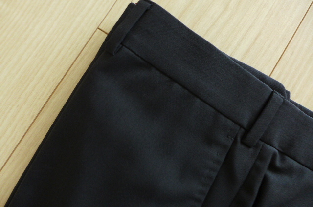 新品 即決 春夏 インコテックス INCOTEX サイズ50(88cmほど) 黒 スラックス 裾上げ済み 脚長 美脚 上品なステッチ