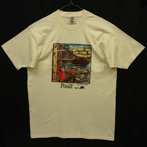 90s デッドストック USA製 BETSY BOWEN POND シングルステッチ 半袖 Tシャツ DEADSTOCK アートT 90年代 アメリカ製 レア