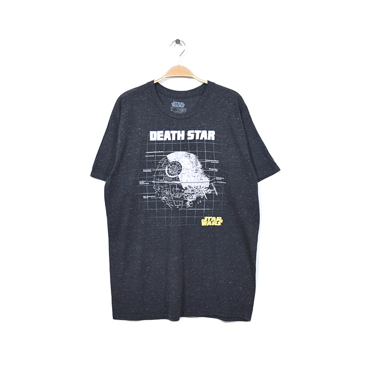 【送料無料】 スターウォーズ デススター Tシャツ ネップ混合 メンズL 映画 ムービーTシャツ STAR WARS 古着 BB0660