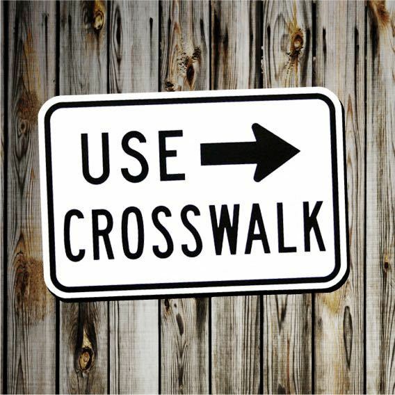 横断歩道 道路標識 看板 ディスプレイ プレート サイン アメリカ
