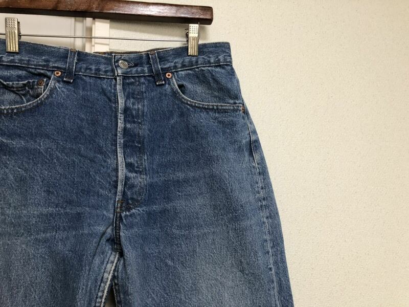 90年8月生産90sヴィンテージ！MADE IN USA アメリカ製リーバイス501デニムパンツ553工場W34L30実測W83cmL75cm