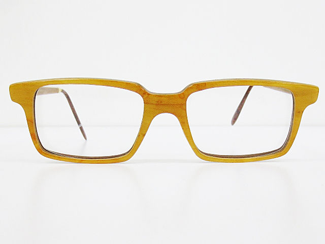 ∞【デッドストック】GOLD&WOOD ゴールドアンドウッド 眼鏡 メガネフレーム 1.709.0056 ウッドフレーム 木製 オレンジ ブラウン □H8