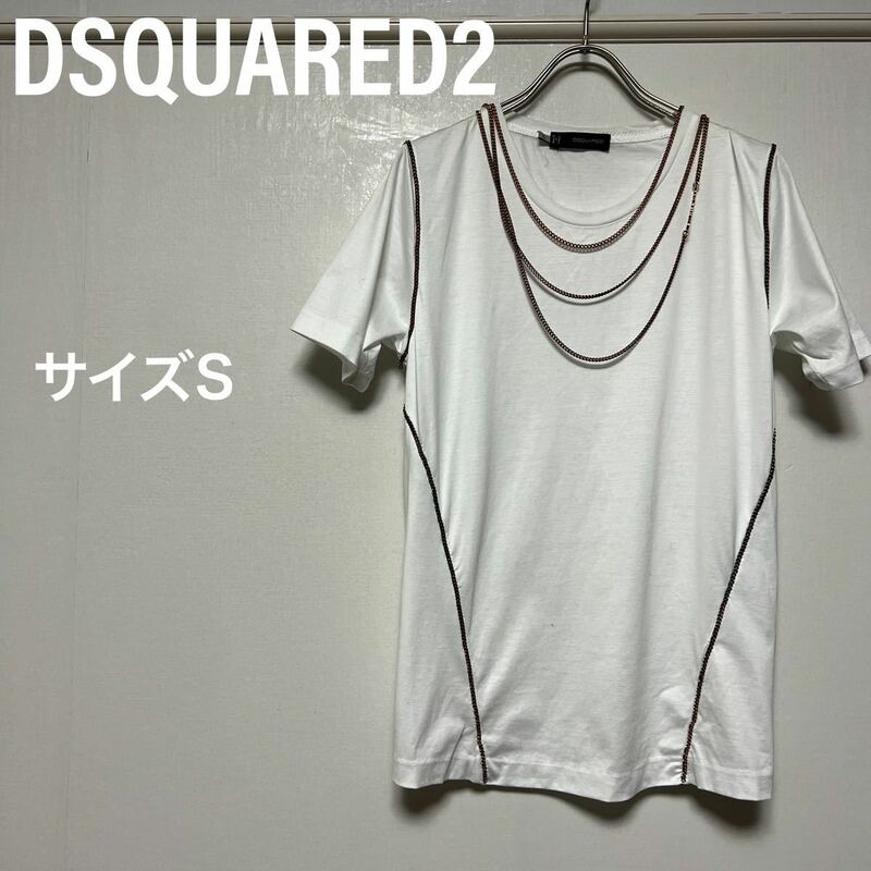 ディースクエアード　DSQUARED2 Tシャツ　カットソー　ロゴ　チェーン