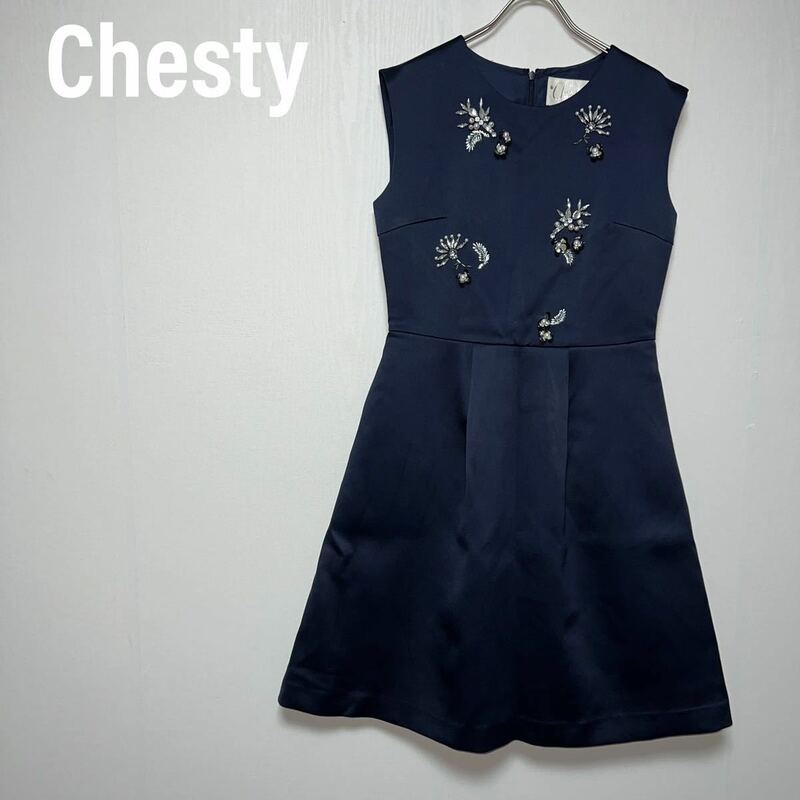 チェスティ　Chesty 新品　ドレス　ドレスワンピース　ビジュー　パール