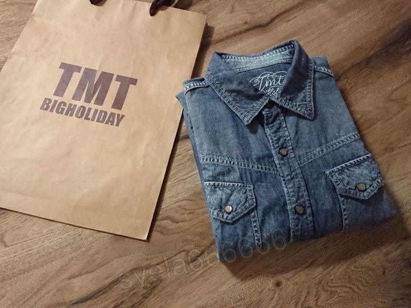 TMT☆16年品 シャンブレー シャツ☆サイズM インディゴ☆デニム