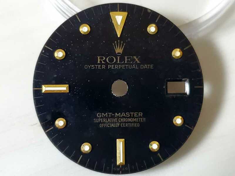 ROLEX ロレックス GMT MASTER 16753 GMTマスター純正パーツ フジツボダイヤル 文字板 ブラック 正規品
