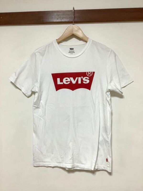 ゆ955 Levi's リーバイス ロゴTシャツ 半袖Tシャツ S ホワイト 薄手