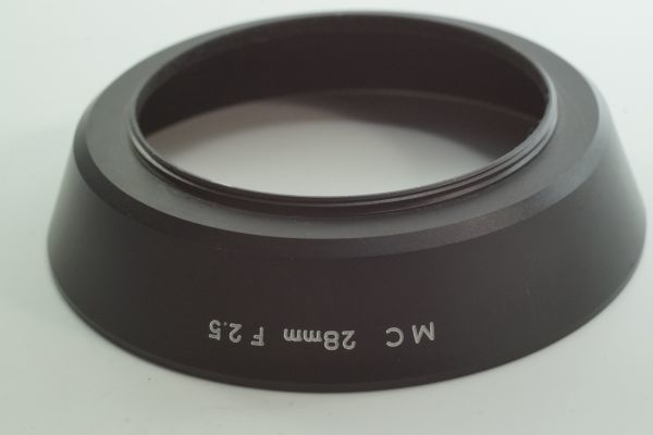 影325【とてもキレイ】MINOLTA MC 28mm F2.5メタルフード（55mm径） ミノルタ レンズフード