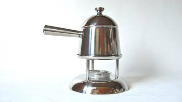 バルツッアーノ社 ステンレス ケトル＆スタンド：Balzano Kettle on Warming Stand stainless steel