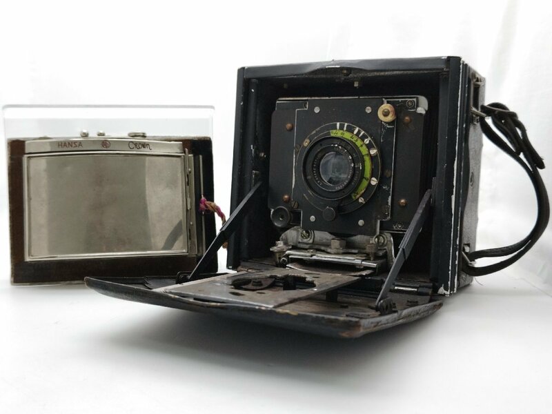 【中古】GOERZ BERLIN DAGOR 15ｃｍ F6.8 大判カメラ ゲルツ ダゴール HANSA CROWN ホルダー付 ジャンク 