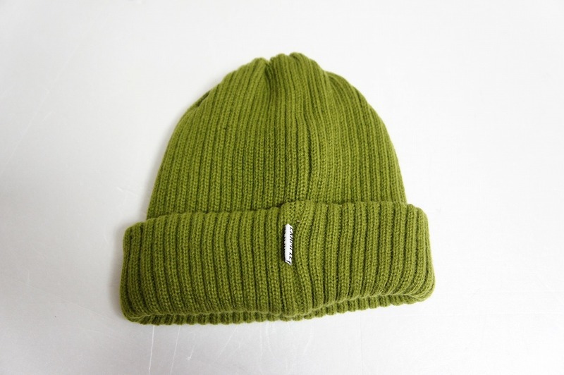 美品21AW EXAMPLE エグザンプル HEAVY BEANIE JAPAN MADE OLIVE ニット キャップ 帽子 カーキ緑420M
