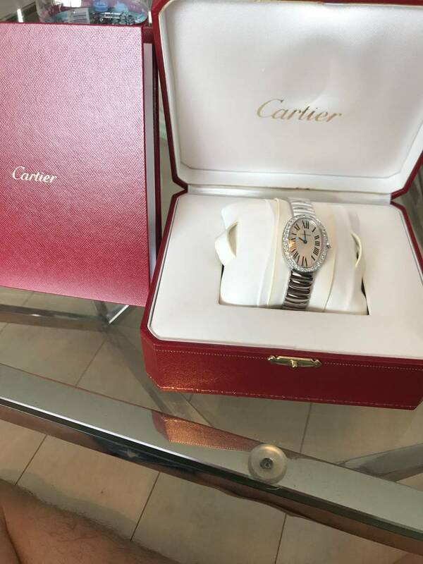 金18 ダイヤベゼル カルティエ 時計　レディース　Cartier ベニュワール